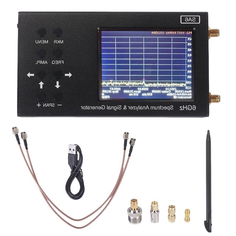 محلل طيف محمول ABCL SA6 مع مول - مراجعة Signal Generator Spectrum Analyzer وسعره