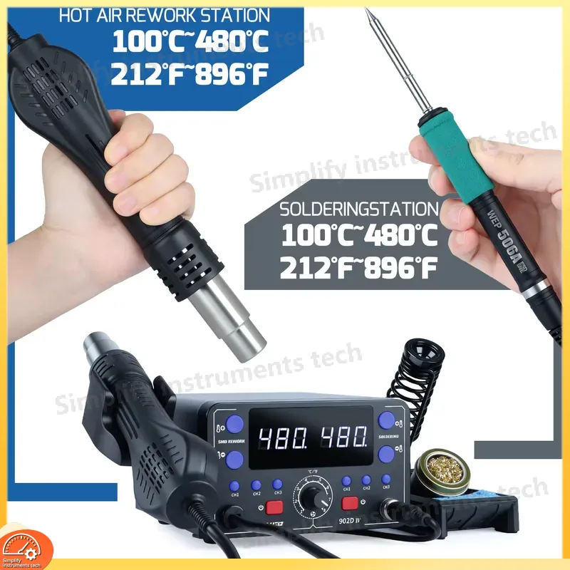 محطة لحام 775 واط 2 في 1 مع طق - مراجعة Hot Air Rework Station T12 وسعره