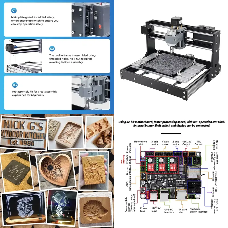 ماكينة سي إن سي صغيرة 3018 لقط - مراجعة Mini Laser Engraver Cnc Router وسعره