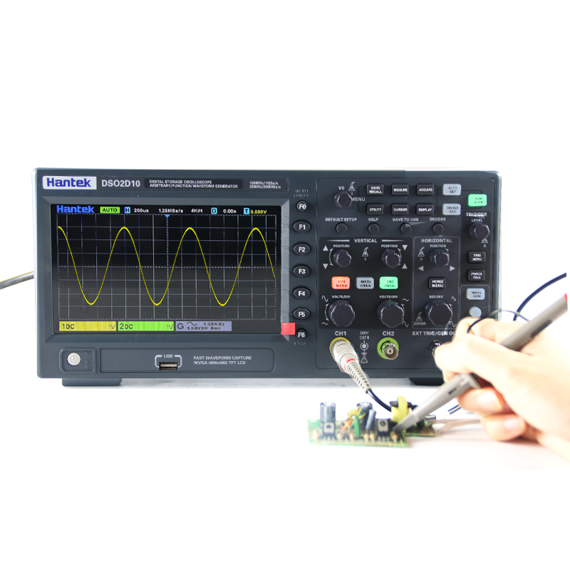 جهاز راسم ذبذبات رقمي هانتك DS - مراجعة Digital Storage Oscilloscope 100Mhz وسعره