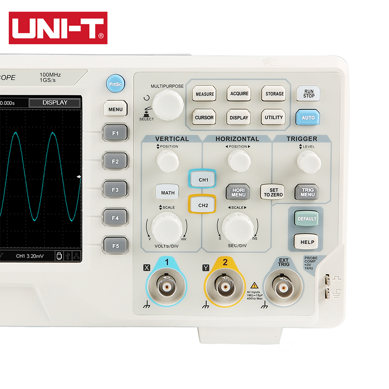 UNI-T ملتقط الذبذبات الرقمي UT - مراجعة Digital Storage Oscilloscope 100Mhz وسعره
