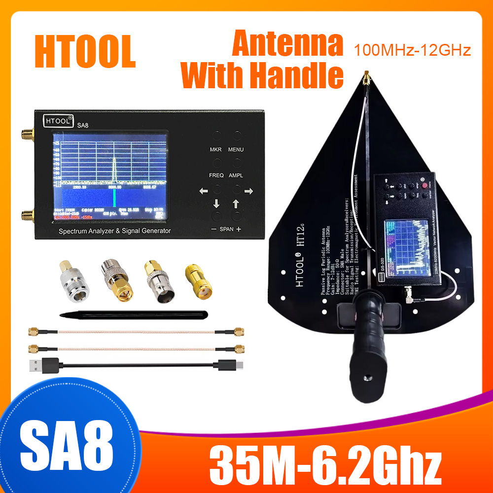 محلل الطيف HTOOL SA8 35M-6.2Gh - مراجعة Signal Generator Spectrum Analyzer وسعره