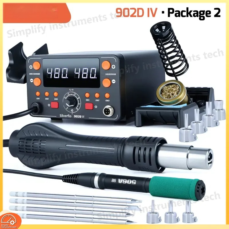 محطة لحام 902D IV بقوة 775 واط - مراجعة Hot Air Rework Station T12 وسعره