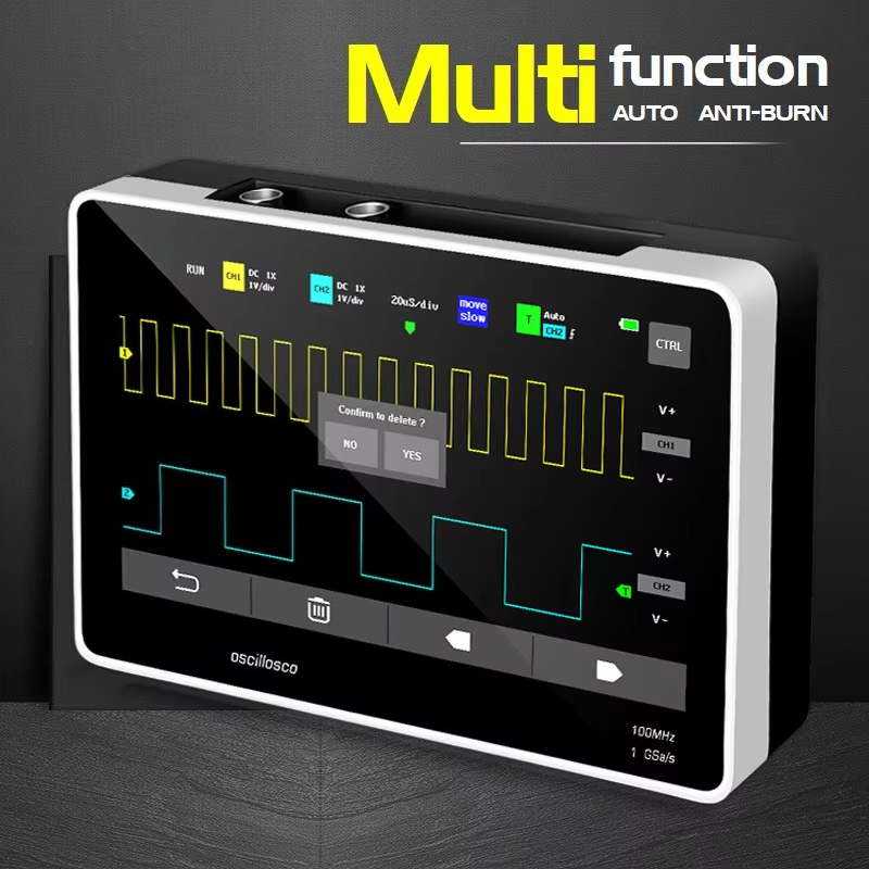 جهاز راسم ذبذبات رقمي محمول مع - مراجعة Digital Storage Oscilloscope 100Mhz وسعره