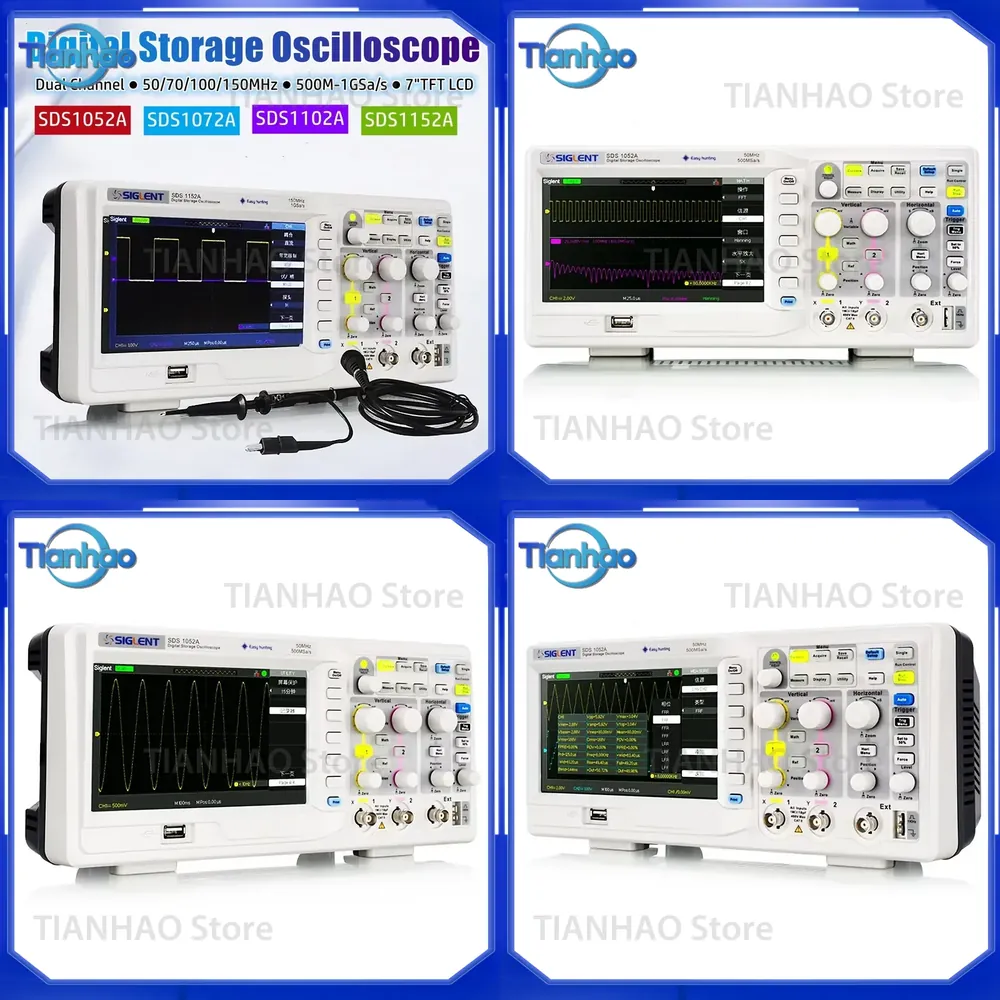 جهاز راسم ذبذبات رقمي للتخزين  - مراجعة Digital Storage Oscilloscope 100Mhz وسعره